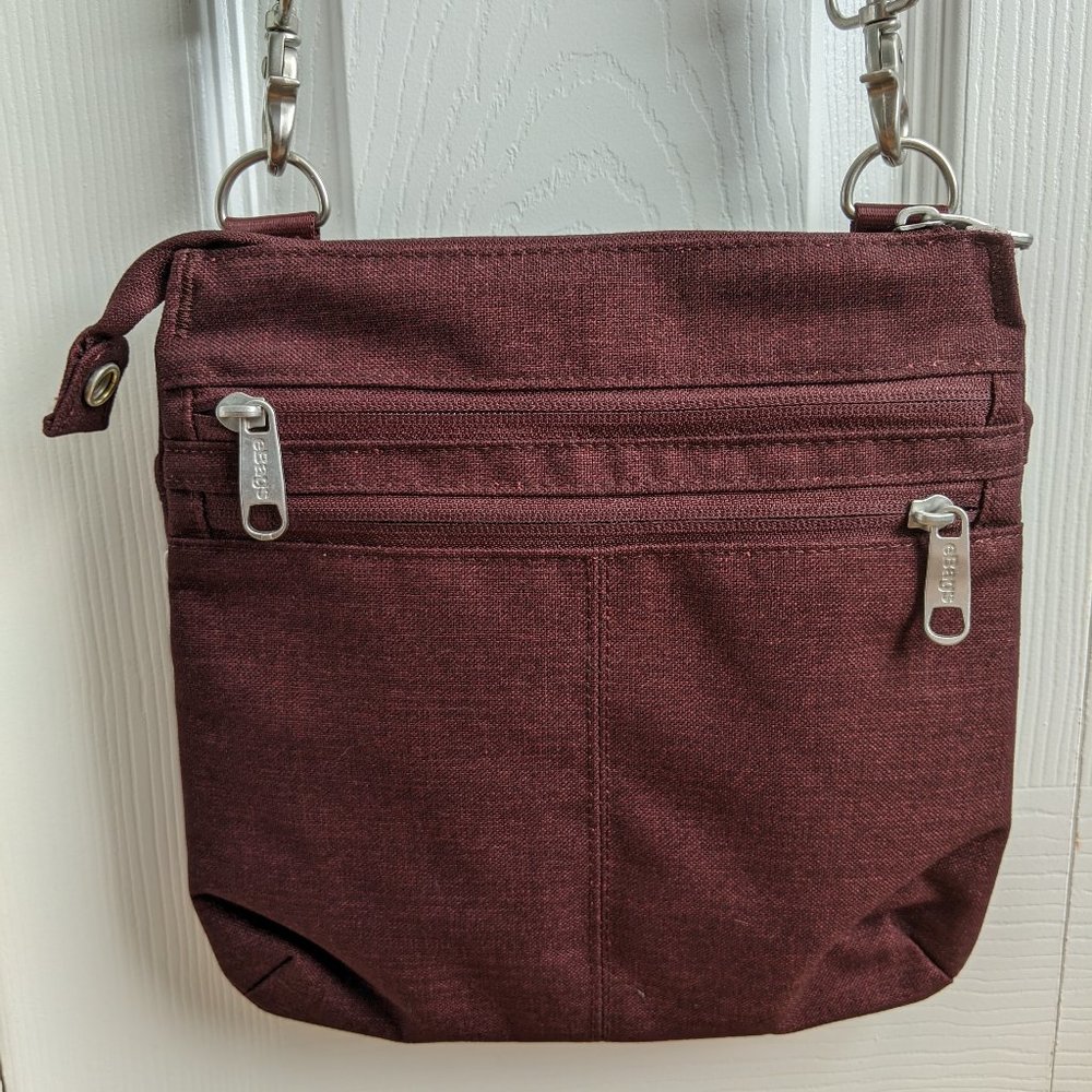 eBags Villa crossbody w/ RFID, Garnet merlot